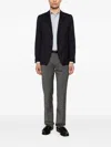 Tagliatore Single-breasted Wool Jacket With Lapel Collar In Blue