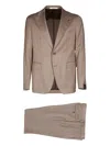 Tagliatore Button-fastening Suit In Brown