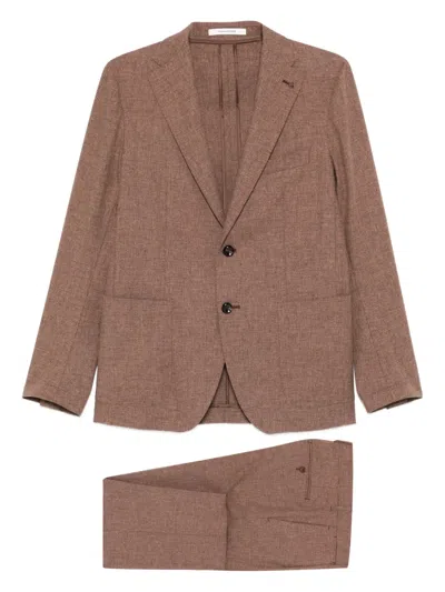 Tagliatore Button-fastening Suit In Brown
