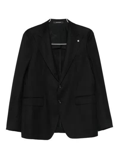 Tagliatore Button Pin-detail Blazer In Black