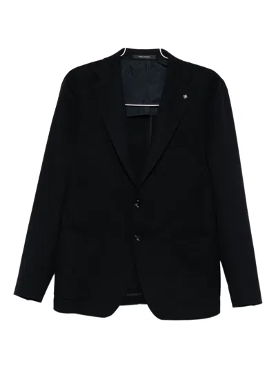 Tagliatore Button Single-breasted Blazer In Blue