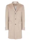 Tagliatore Button Single-breasted Coat In Neutral