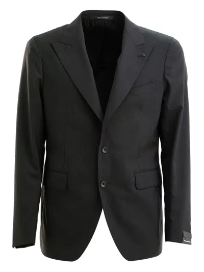 Tagliatore Button Single-breasted Jacket In Black