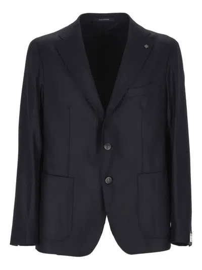 Tagliatore Button Single-breasted Jacket In Blue