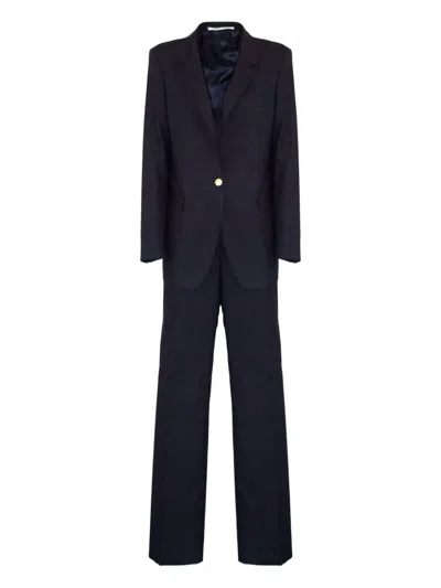 Tagliatore Button Single-breasted Suit In Blue