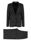 Tagliatore Complete In Two Pieces In Mixed Wool In Black