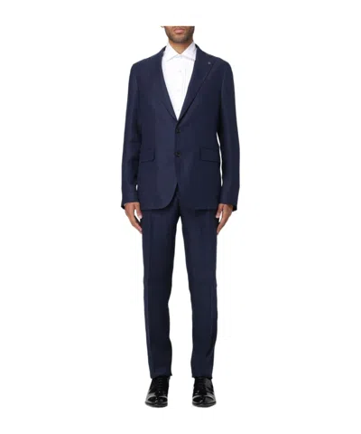 Tagliatore Button Suit In Black