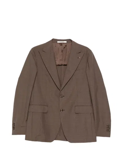 Tagliatore Button Suit In Brown