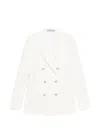 Tagliatore Double Breasted Jacket Structured Front Pockets In White