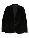 Tagliatore Button Textured Jacket In Black
