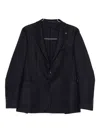 Tagliatore Button Virgin-wool Jacket In Blue