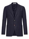 Tagliatore Single-breasted Tailored Wool Jacket In Blue