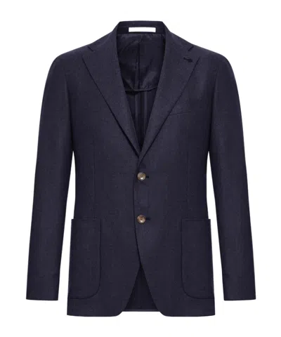 Tagliatore Buttoned Blazer In Blue