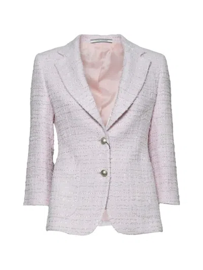 Tagliatore Buttoned Blazer In Gray
