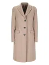 Tagliatore Buttoned Coat In Brown