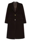 Tagliatore Buttoned Coat In Brown