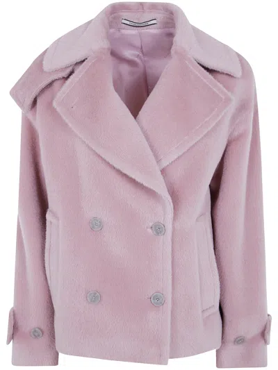 Tagliatore Buttoned Coat "sheila" In Pink