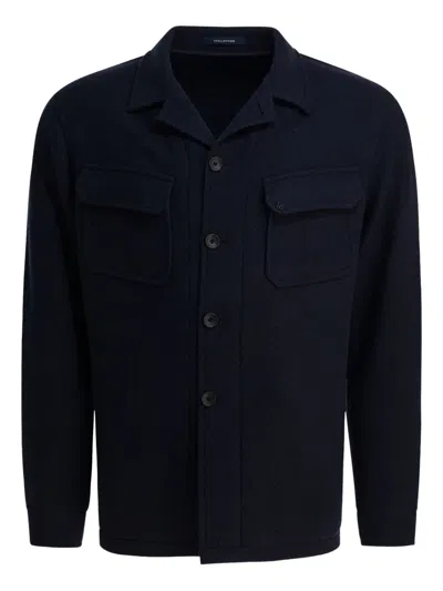 TAGLIATORE BUTTONED FLAP-POCKET JACKET