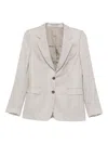 Tagliatore Buttoned Jacket In Gray