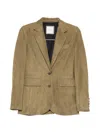 Tagliatore Buttoned Leather Jacket In Multi