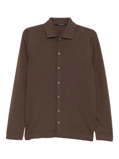 Tagliatore Buttoned Shirt In Brown