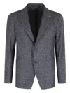 Tagliatore Micro Patterned Single-breasted Jacket In Gray