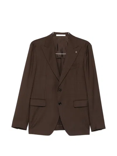Tagliatore Buttoned Suit In Brown