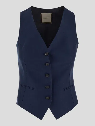 Tagliatore Gilet Woman In Blue