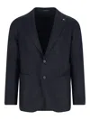 Tagliatore Patch Pocket Notch Lapel Single-breasted Blazer In Blue