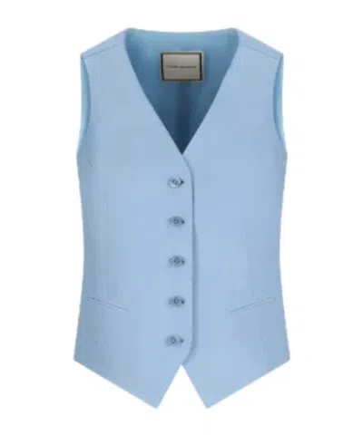 Tagliatore Buttoned Waistcoat In Blue