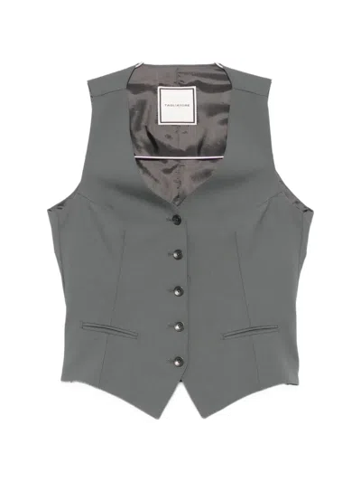 Tagliatore Buttoned Waistcoat In Gray