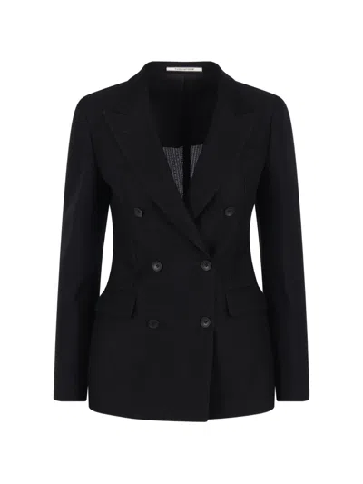 Tagliatore Button-fastening Blazer In Black