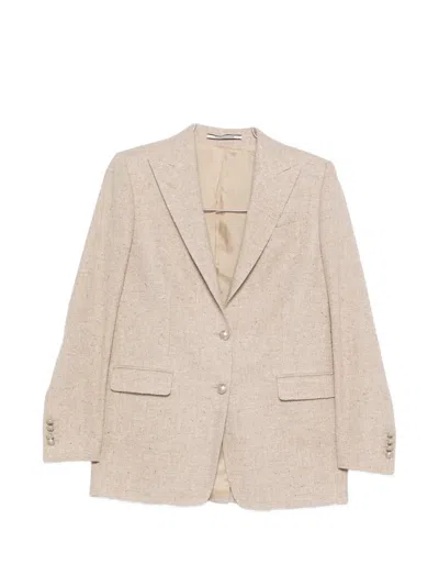 Tagliatore Button-up Blazer In Green
