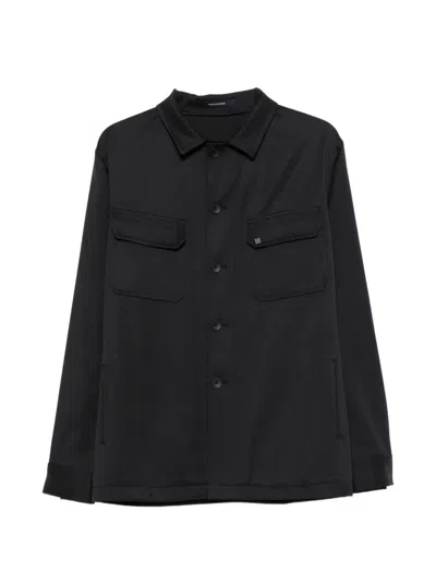 Tagliatore Button-up Chest-pocket Jacket In Black