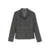 Tagliatore Grey Wool-blend Single-breasted Jacket In Gray