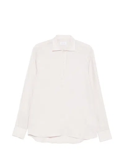 Tagliatore Button-up Linen Shirt In Neutral