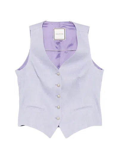 Tagliatore Button-up Waistcoat In Purple