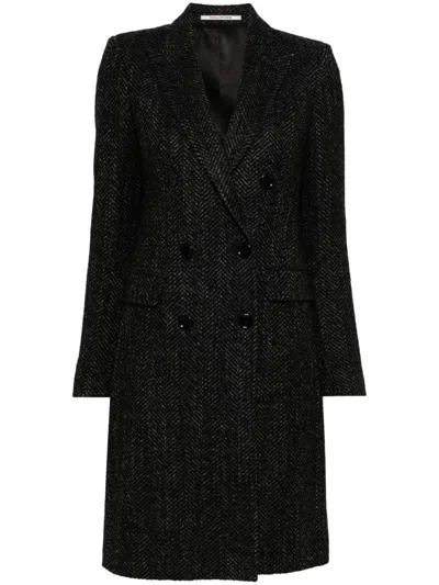 Tagliatore Parisian Woman Double-breasted Coat In Black