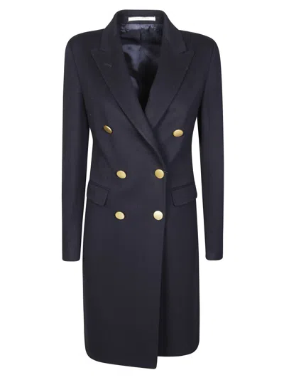TAGLIATORE C-PARIGI10B TAILORED DOUBLE-BREASTED COAT WITH GOLD-TONE BUTTONS