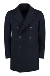 TAGLIATORE TAGLIATORE C-STEPHAN WOOL BLEND DOUBLE-BREASTED COAT