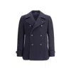 Tagliatore Caban Coat In Blue