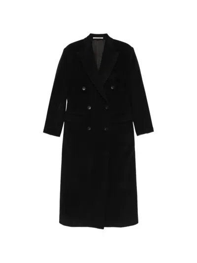 Tagliatore Caitlyn Double-breasted Peak-lapel Coat In Black