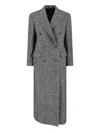 Tagliatore Buttoned Longline Jacket Notched Lapels In Gray