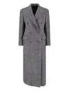 Tagliatore Buttoned Longline Jacket Notched Lapels In Gray