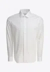 Tagliatore Collared Button-down Shirt Long Sleeves In White