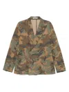 Tagliatore Camouflage-pattern Blazer In Brown