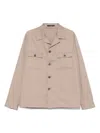 Tagliatore Taupe Cotton Overshirt