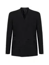 Tagliatore Double-breasted Wool Blazer In Black