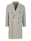 Tagliatore Cappotto 2 Petti Sfoderato Londra Grigio 90 Lana 10 Cachemire Coats Grey In Gray
