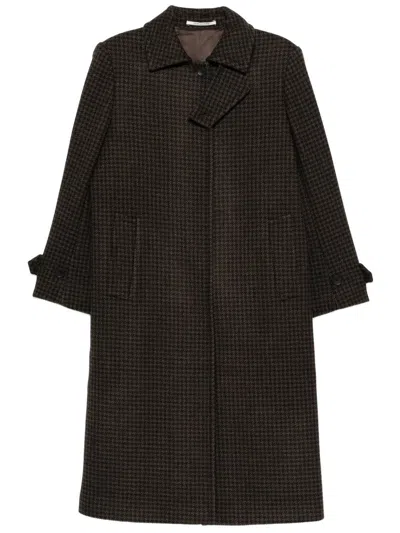 Tagliatore Cappotto Bethany In Lana Motivo Pied-de-poule In Yellow